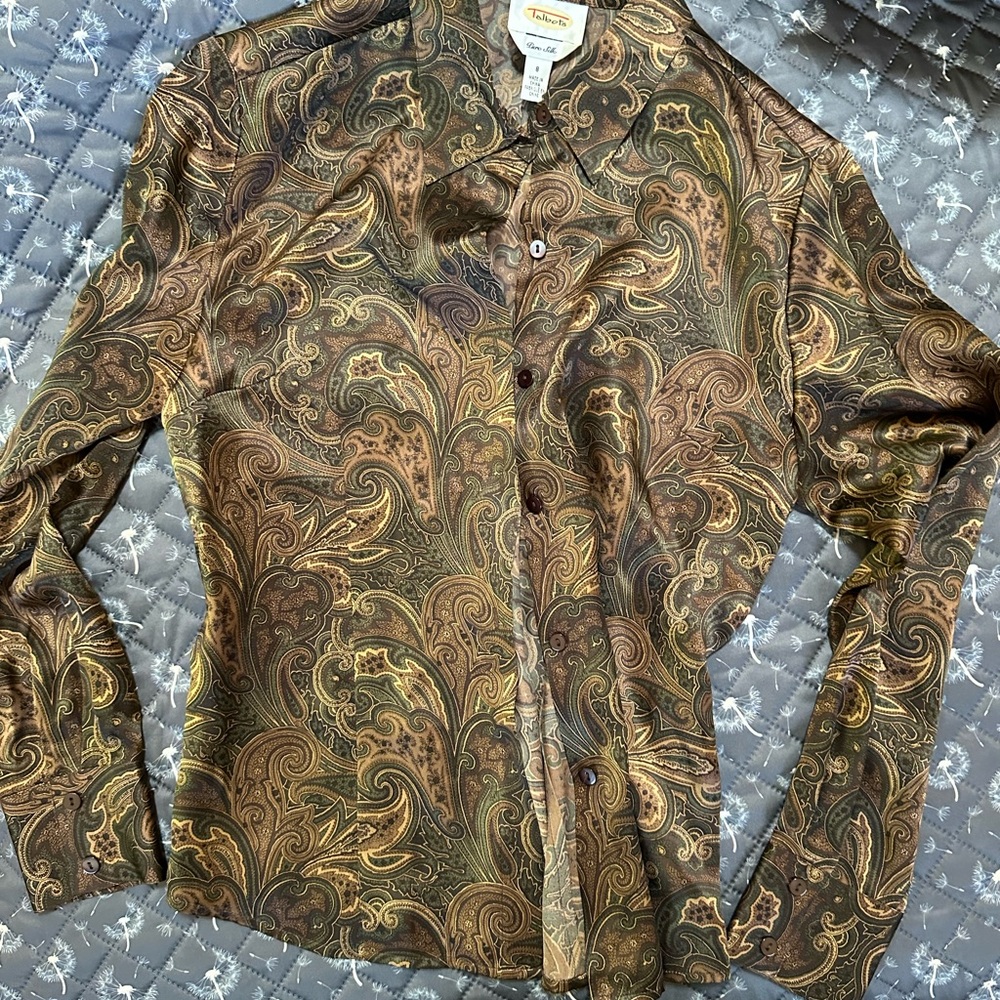 Silk paisley Talbots shirt